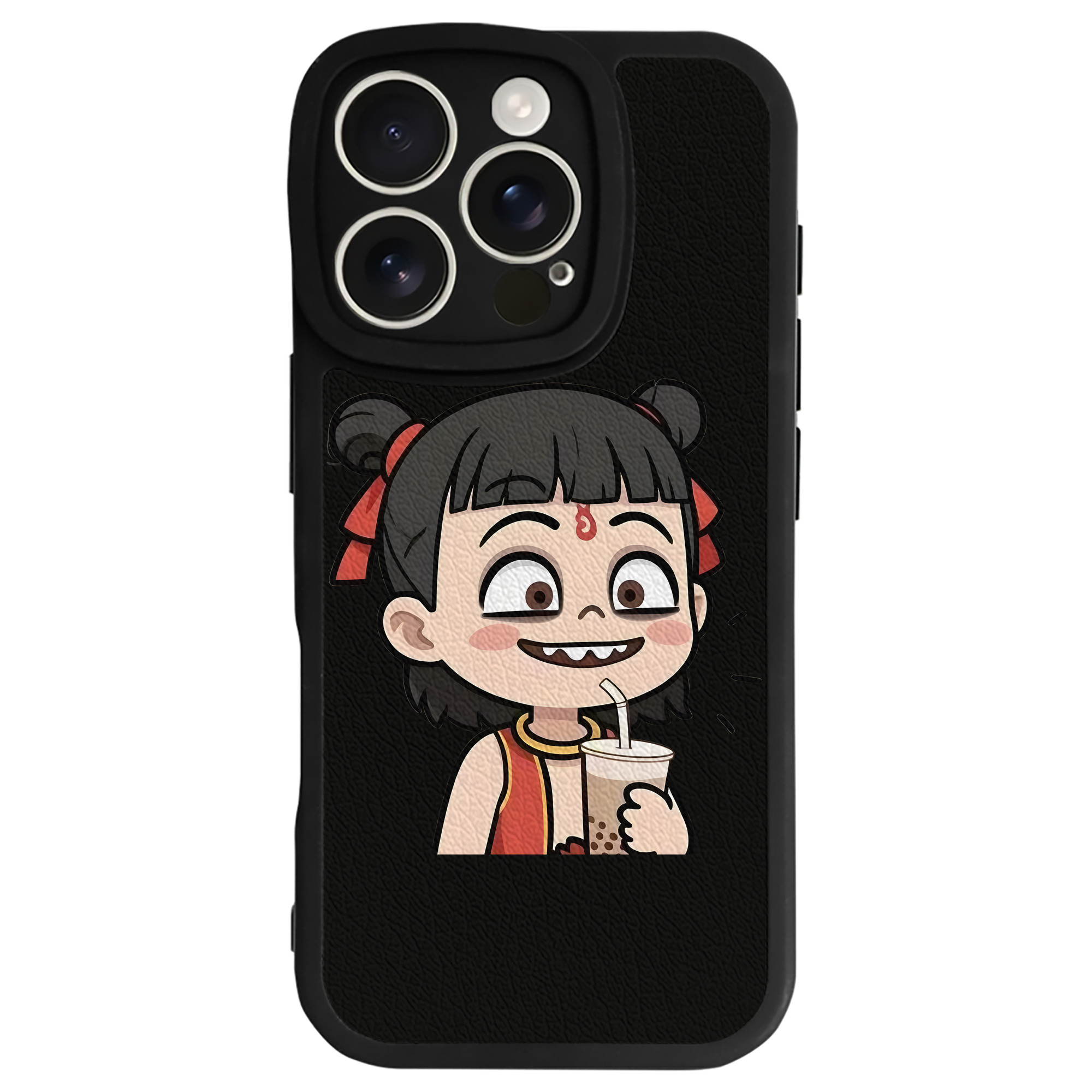 （画像用） Ne Zha 2 ナタ 魔童の大暴れ 【iPhone 16シリーズ対応】シリコンスマホケース（レザー調） 材質：シリコン